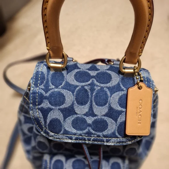 Coach Riya Backpack 21 in Signature Denim - Picture 4 of 15